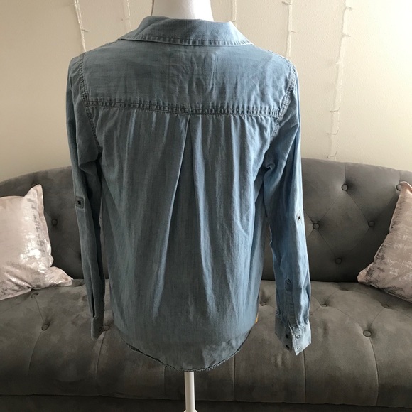 Classic Fit Light Wash Button Down Shirt - Picture 8 of 10